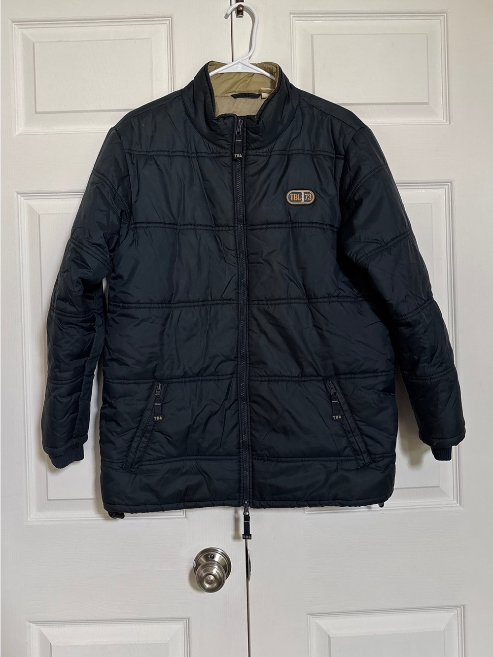 Timberland Boys XL 16-18 Navy TBL 73 Insulated Puffer Jacket Full Zip